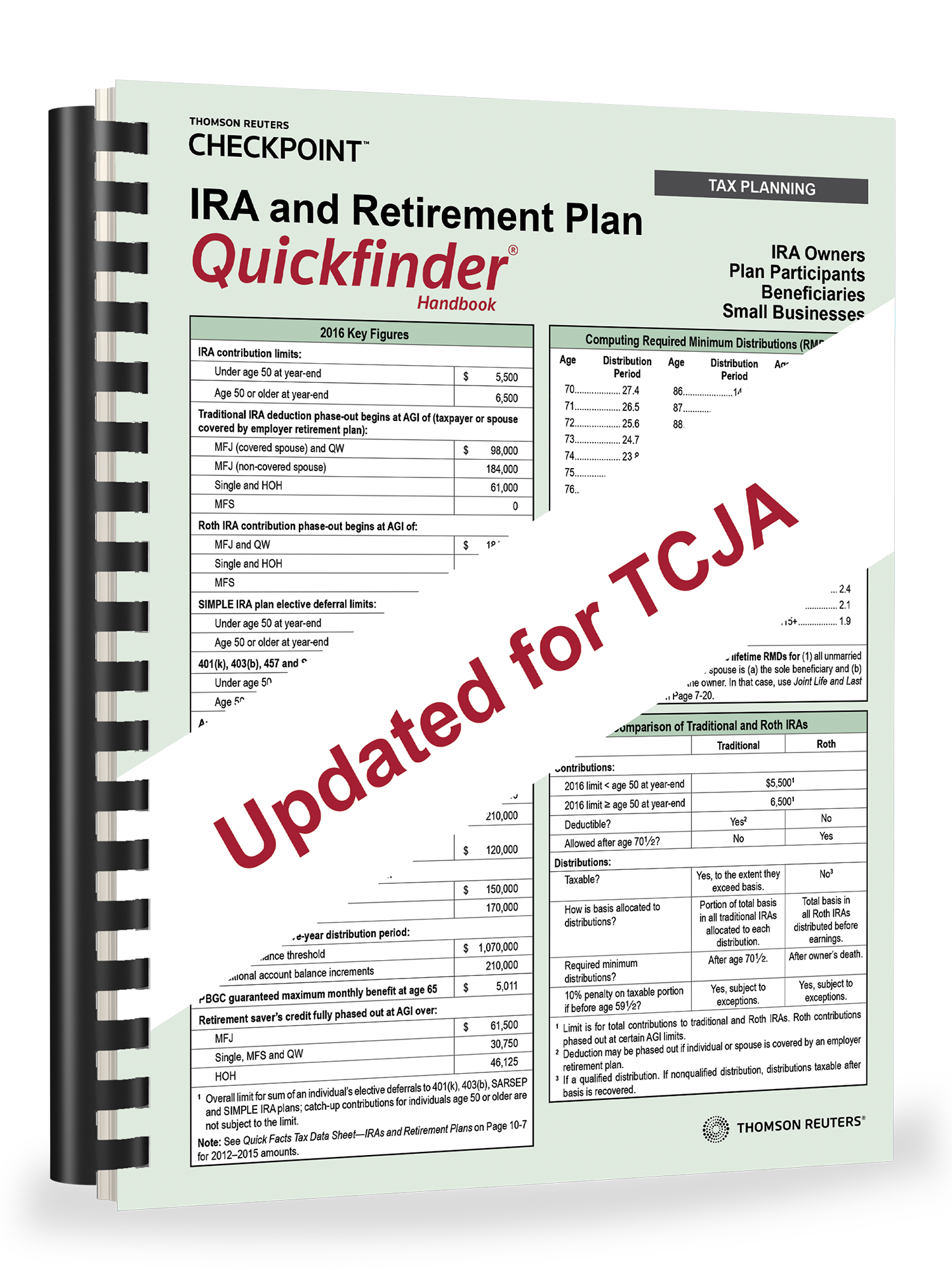 IRA and Retirement Plan Quickfinder Handbook (2018) – #3818 